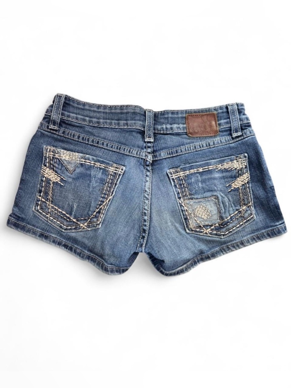 BKE Low-Rise Y2K Denim Shorts